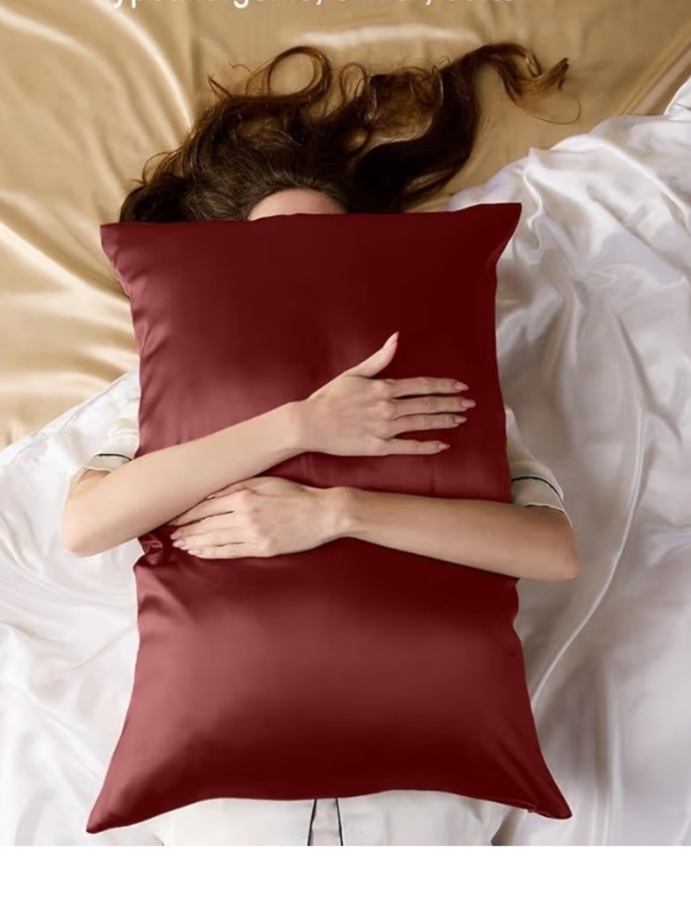 Mulberry Silk Burgundy Pillowcase For Hair And Skin Health 20 X 30 Queen